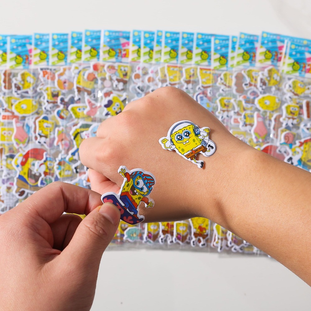 Sticker Sheet Set - 12-Pack SpongeBob 3D Stickers - Cute