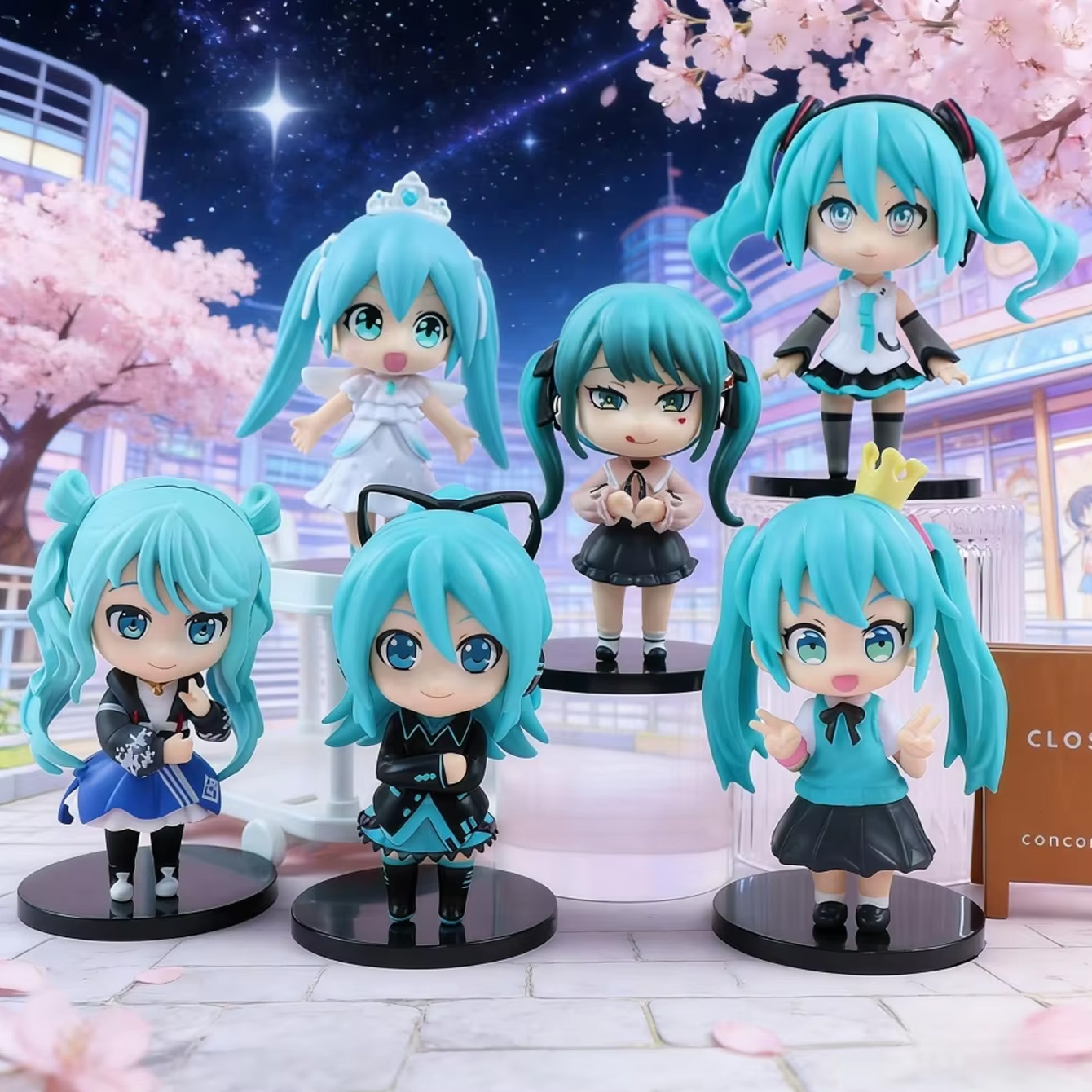 Premium Anime Merchandise - Hatsune Miku Chibi Figure Bundle –