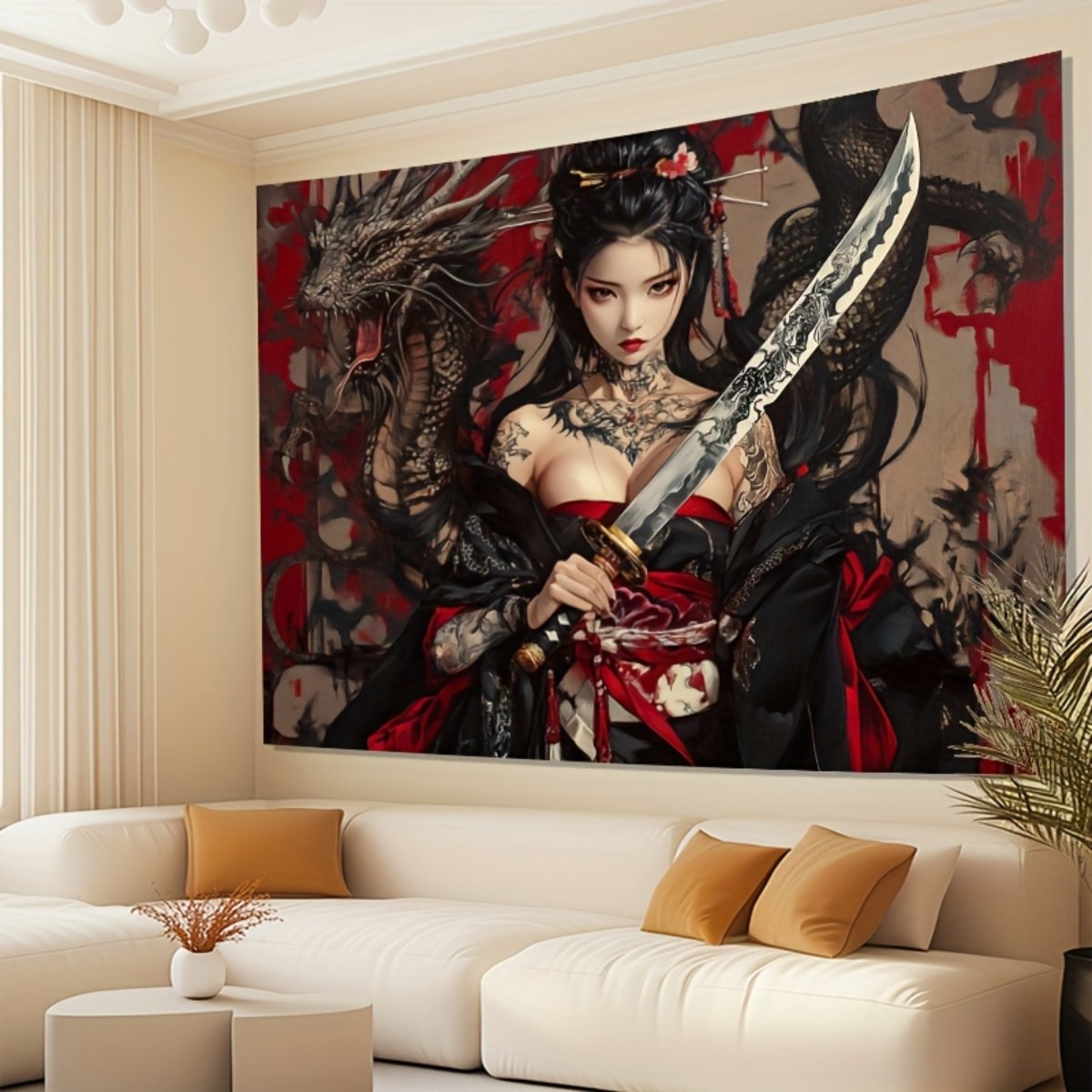 Anime Fantasy Dragon Woman Tap - огляд і ціна Wall Scroll Tapestry