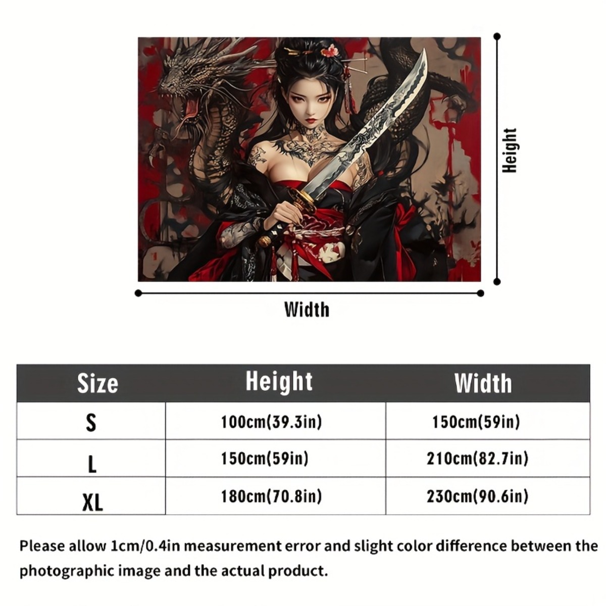Anime Fantasy Dragon Woman Tap - огляд і ціна Wall Scroll Tapestry
