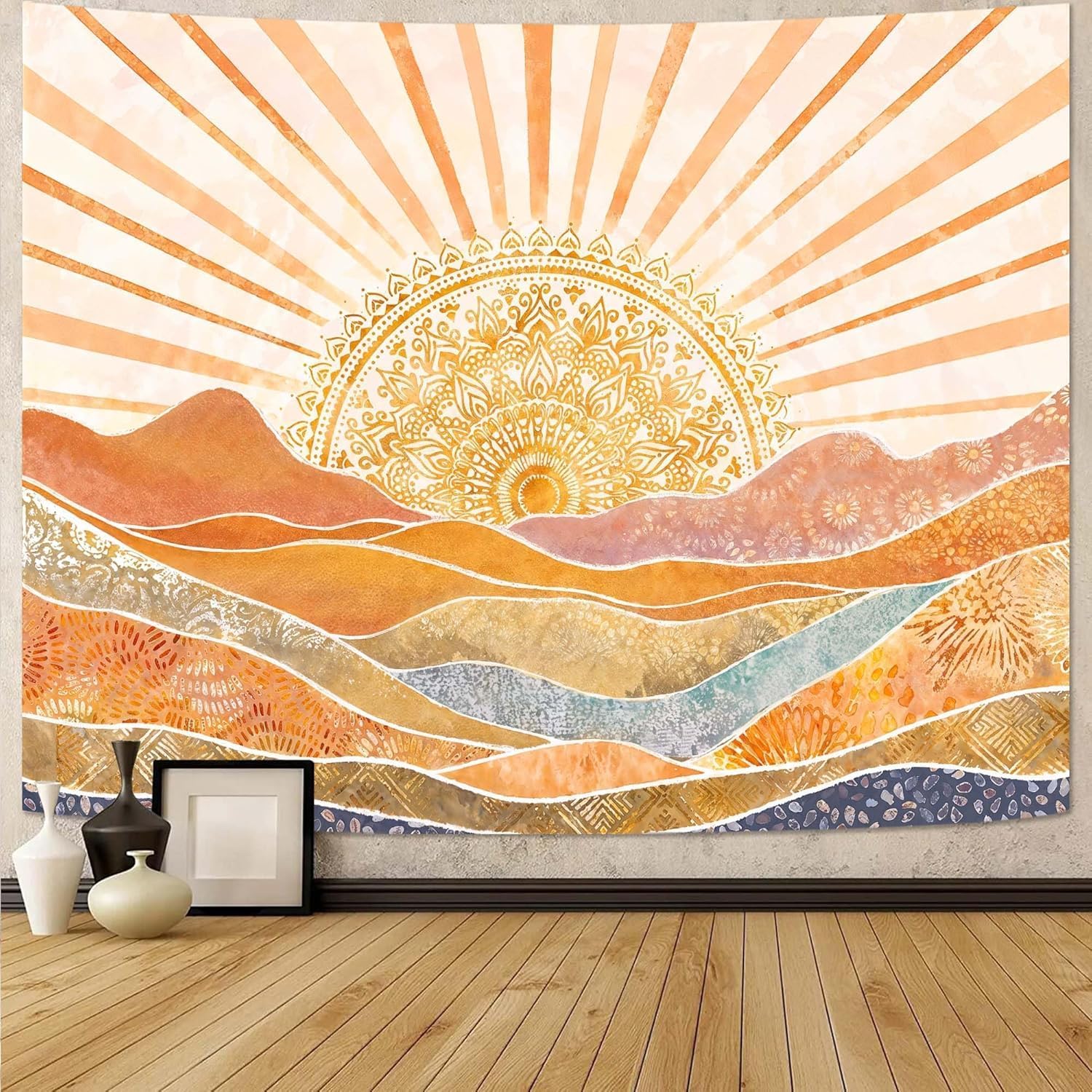 Aesthetic Boho Sun Mountain Ta - огляд і ціна Wall Scroll Tapestry