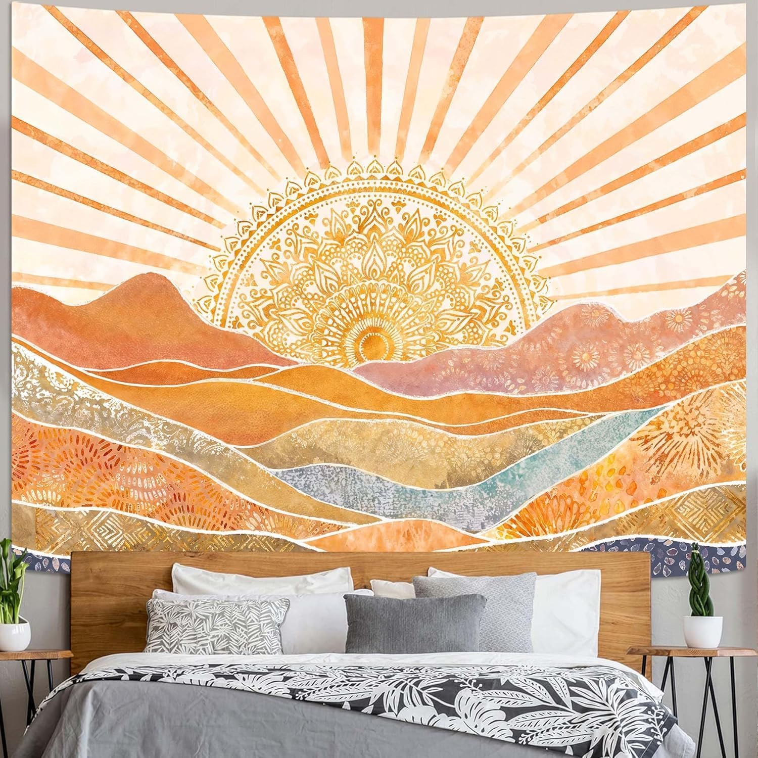 Aesthetic Boho Sun Mountain Ta - огляд і ціна Wall Scroll Tapestry