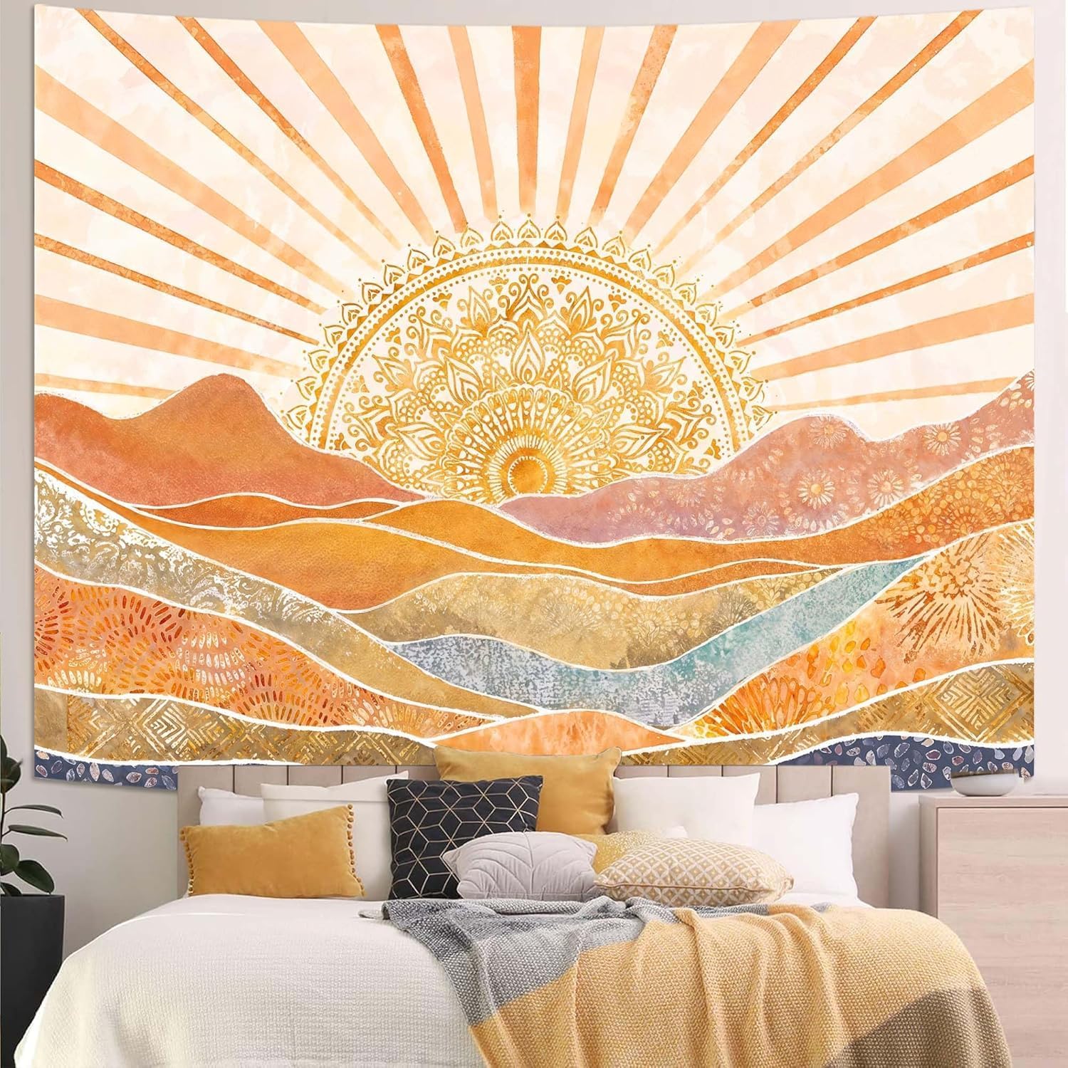 Aesthetic Boho Sun Mountain Ta - огляд і ціна Wall Scroll Tapestry