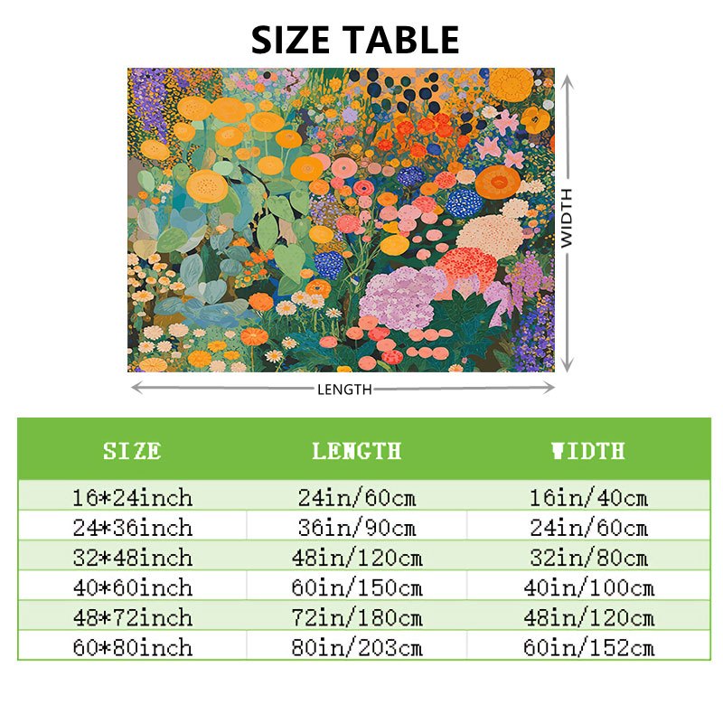 Horizontal Floral Tapestry Wal - огляд і ціна Wall Scroll Tapestry