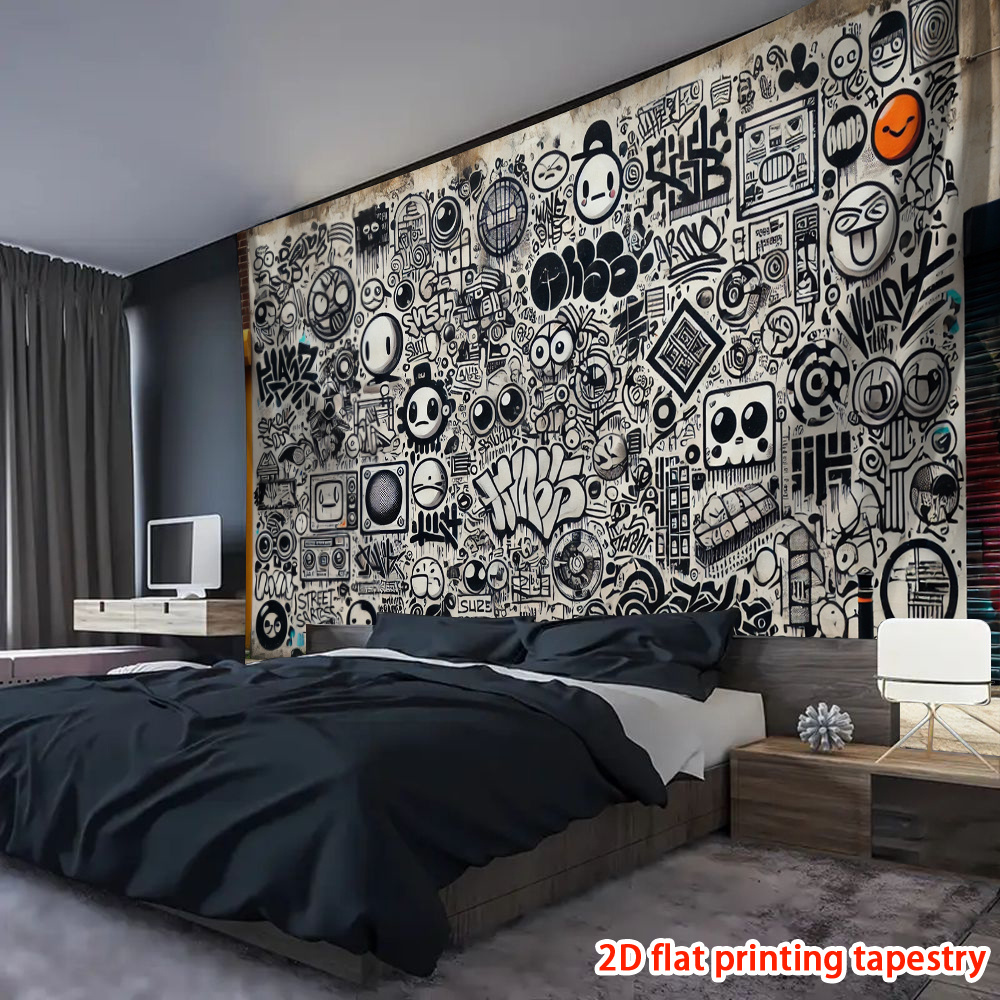 Trendy Graffiti Wall Tapestry  - огляд і ціна Wall Scroll Tapestry
