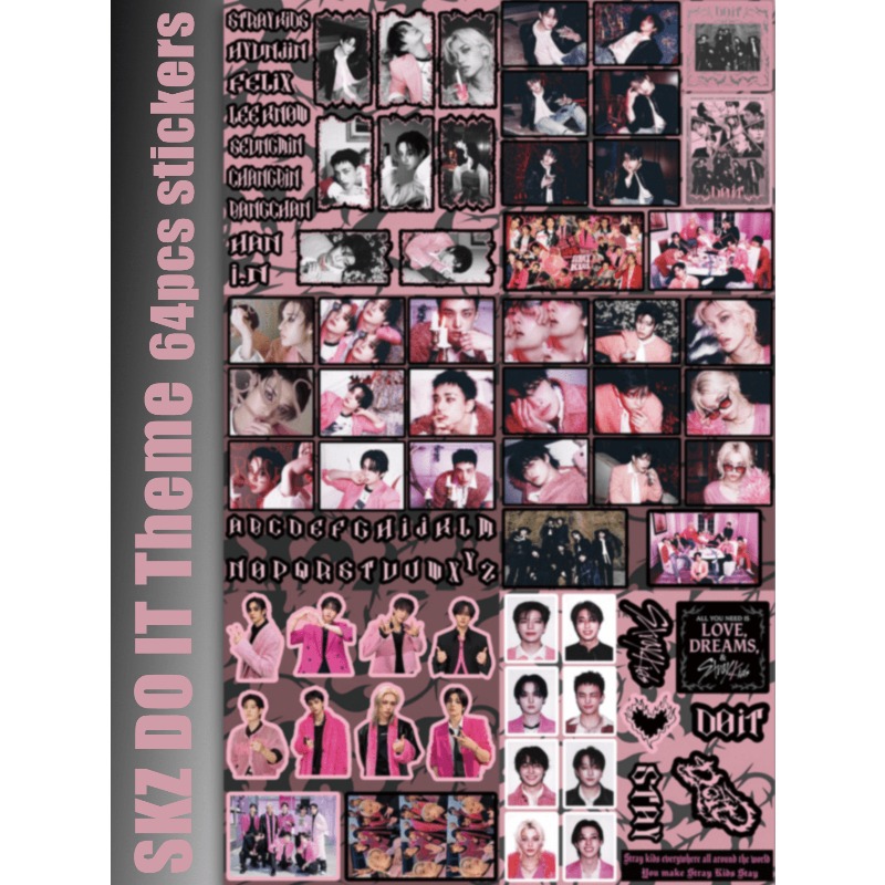 64pcs/65pcs/69pcs StrayKid,SK, - огляд і ціна Sticker Sheet Set