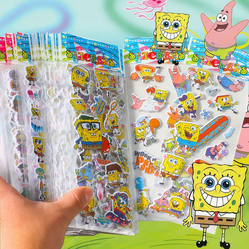 12-Pack SpongeBob 3D Stickers  - огляд і ціна Sticker Sheet Set