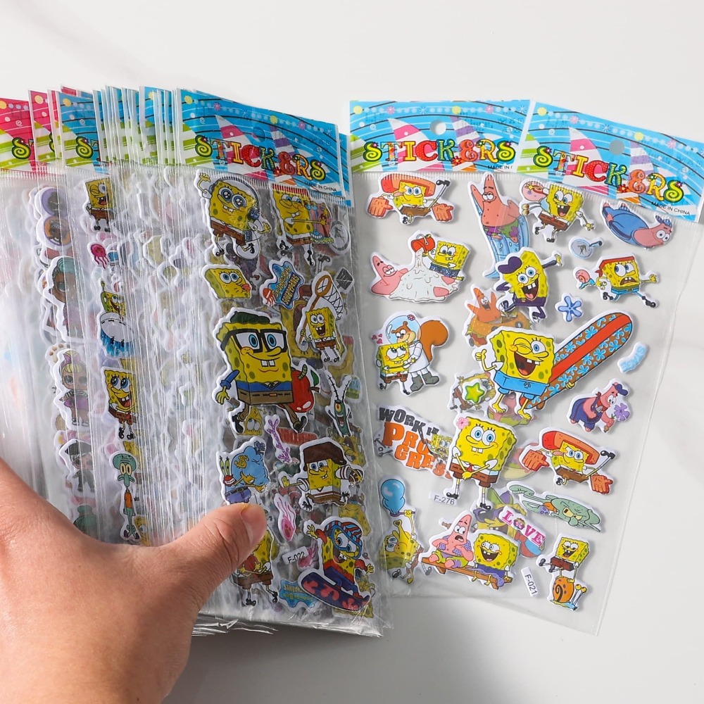 12-Pack SpongeBob 3D Stickers  - огляд і ціна Sticker Sheet Set
