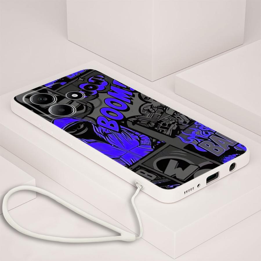Graffiti Blue Comic Print Case - огляд і ціна Lanyard Anime Logo