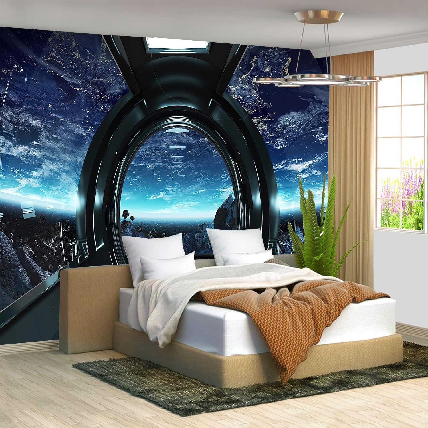Sci-Fi Spaceship Tapestry Futu - огляд і ціна Wall Scroll Tapestry