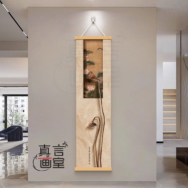 Zen Dry Landscape Lotus Scroll - огляд і ціна Wall Scroll Tapestry
